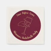 Serviette En Papier Vin Bachelorette Bourgogne Vino Avant Vows (Devant)