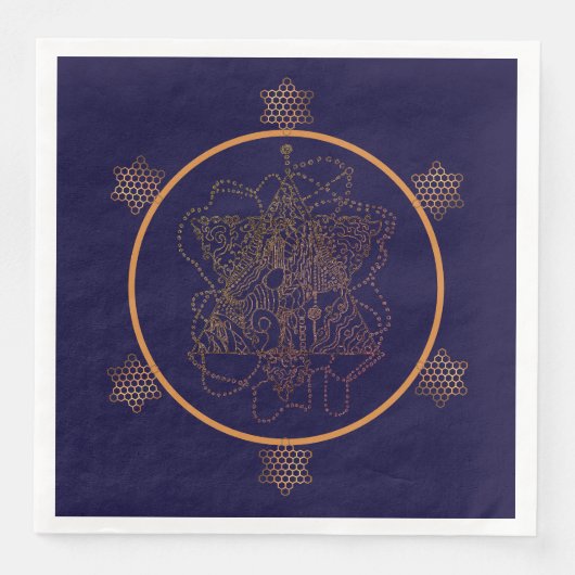 Serviette En Papier Vin Berry foncé Plaques en papier étoile juive (Devant)