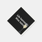 Serviette En Papier vin blanc avec citation noir (Coin)