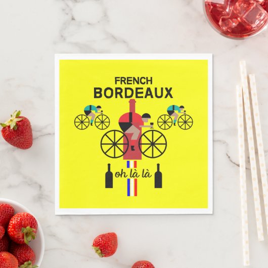 Serviette En Papier Vin Bordeaux (En situation)