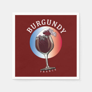 Serviette En Papier Vin de Bourgogne