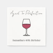 Serviette En Papier Vin de la perfection 40e anniversaire (Devant)
