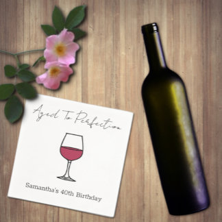 Serviette En Papier Vin de la perfection 40e anniversaire