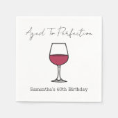 Serviette En Papier Vin de la perfection 60e anniversaire (Devant)