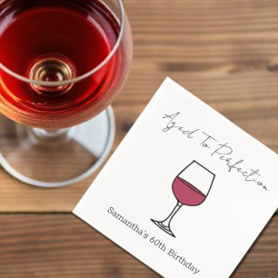 Serviette En Papier Vin de la perfection 60e anniversaire