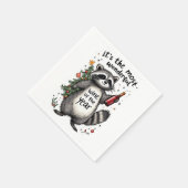 Serviette En Papier Vin de l'année le plus merveilleux Raccoon (Coin)