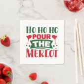 Serviette En Papier Vin de Noël amusant Fête de vacances (En situation)