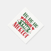 Serviette En Papier Vin de Noël amusant Fête de vacances (Coin)