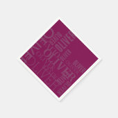 Serviette En Papier Vin de typographie en état de détresse (Coin)