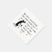 Serviette En Papier Vin doit connaître Citation drôle avec chat (Coin)