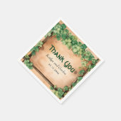 Serviette En Papier Vin et Jour de la Saint Patrick de bois mariage ru (Coin)