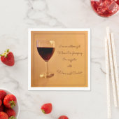 Serviette En Papier Vin et papier caviar Napkin (En situation)