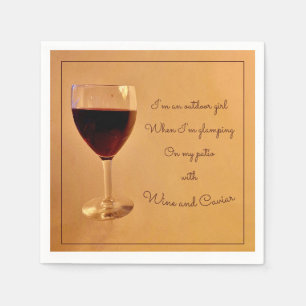 Serviette En Papier Vin et papier caviar Napkin