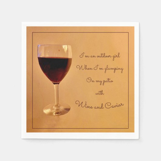 Serviette En Papier Vin et papier caviar Napkin (Devant)