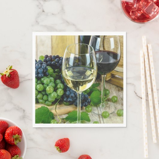 Serviette En Papier Vin fin, âge à la perfection (En situation)