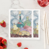 Serviette En Papier Vin & Fromage Charcuterie (En situation)