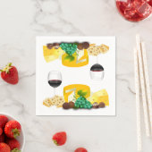 Serviette En Papier Vin fromage fête dîner cocktail événement (En situation)