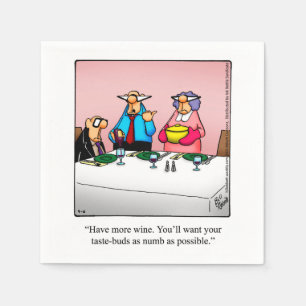 Serviette En Papier Vin Humour Cocktail Party Napkins