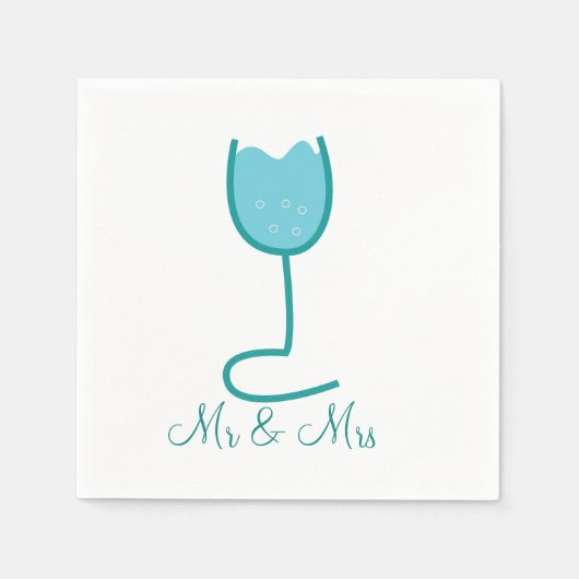 Serviette En Papier Vin mariage (Devant)