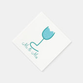 Serviette En Papier Vin mariage (Coin)