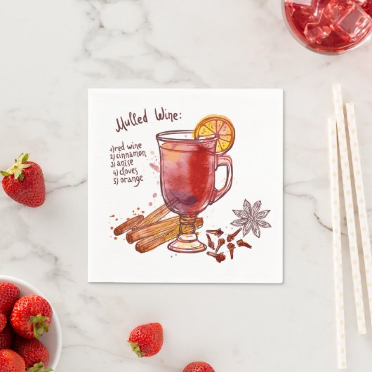 Serviette En Papier Vin multicouche (En situation)