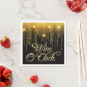 Serviette En Papier Vin O'Clock Gold Glitz (En situation)