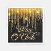 Serviette En Papier Vin O'Clock Gold Glitz (Devant)