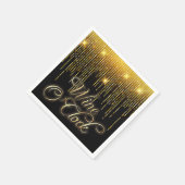 Serviette En Papier Vin O'Clock Gold Glitz (Coin)