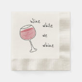 Serviette En Papier Vin pendant que nous blanchissons Papier Napkin (Devant)