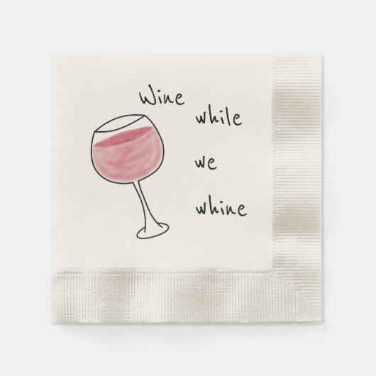 Serviette En Papier Vin pendant que nous blanchissons Papier Napkin (Devant)