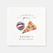 Serviette En Papier Vin & Pizza Dîner De Répétition Parfait (Devant)