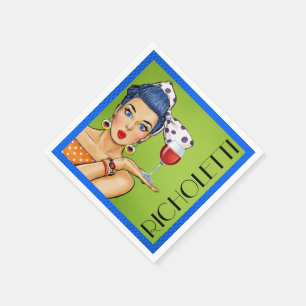 Serviette En Papier Vin rétro (Party) Cocktail Serviettes