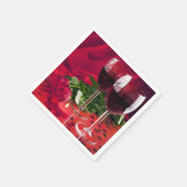 Serviette En Papier Vin & Rose (Coin)