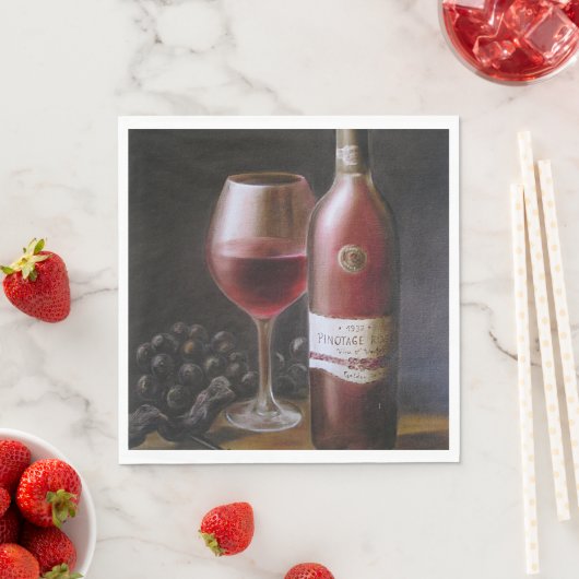 Serviette En Papier Vin rouge (En situation)