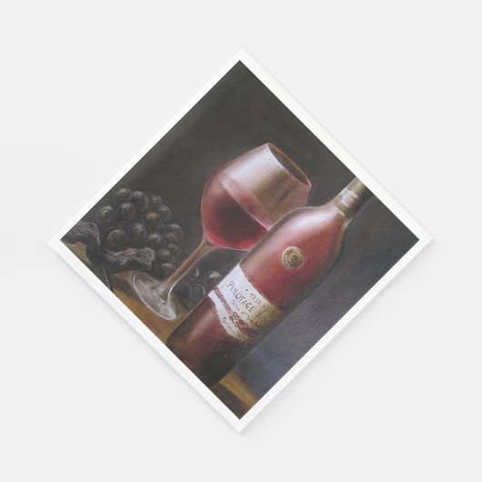 Serviette En Papier Vin rouge (Coin)