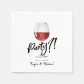 Serviette En Papier Vin rouge | Célébration d'Occassion spéciale (Devant)