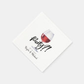 Serviette En Papier Vin rouge | Célébration d'Occassion spéciale (Coin)