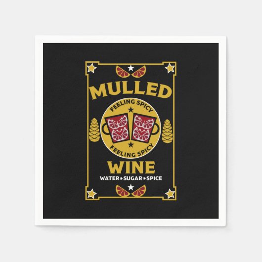 Serviette En Papier Vin rouge chaud de Noël (Devant)