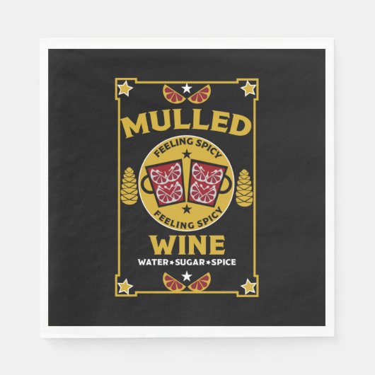 Serviette En Papier Vin rouge de Noël (Devant)