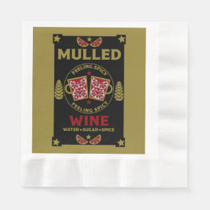 Serviette En Papier Vin rouge de Noël