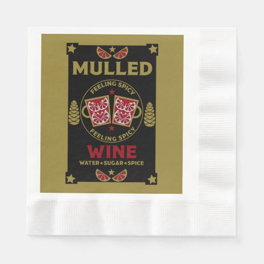 Serviette En Papier Vin rouge de Noël (Devant)
