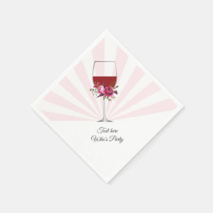 Serviette En Papier vin rouge, élégant, vin, floral