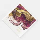 Serviette En Papier Vin rouge Mariage Abstrait Sparkling ID1018 (Coin)