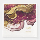 Serviette En Papier Vin rouge Mariage Abstrait Sparkling ID1018 (Devant)