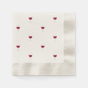 Serviette En Papier Vin rouge Motif or