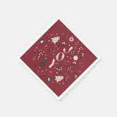 Serviette En Papier Vin Rouge Nordic Joie Noël Arbre Sucre de canne Be (Coin)