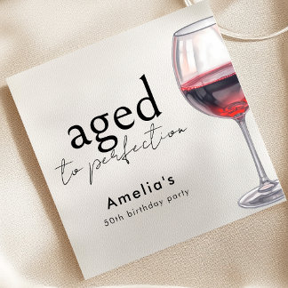 Serviette En Papier Vin rouge vieilli à la perfection pour tout annive