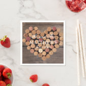 Serviette En Papier Vin Rustique Cork Mariage Cocktail Serviettes (En situation)