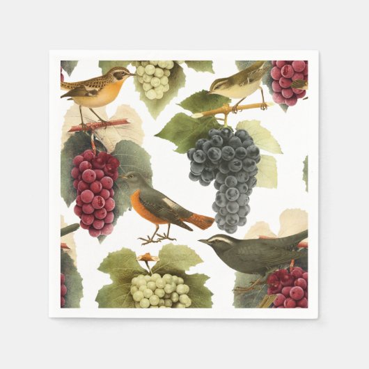 Serviette En Papier Vin sur vigne (Devant)