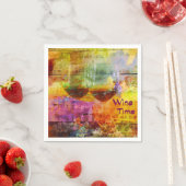 Serviette En Papier Vin Time Cocktail Napkins (En situation)